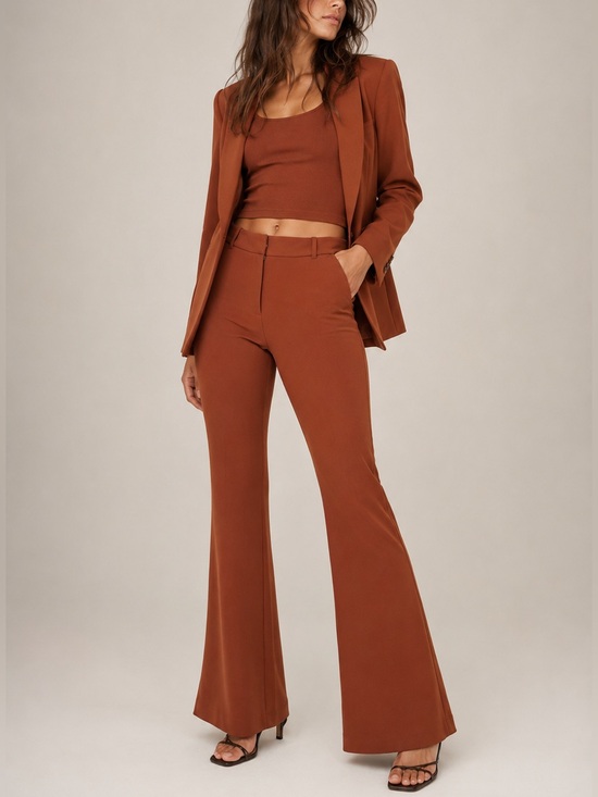 Wilfred Pants - Wilfred Aritzia Cabaret Pant Anise Brown High Rise Flare Size 8